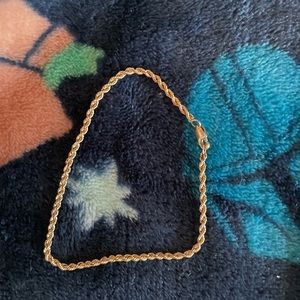 14K gold twist bracelet